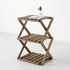 마켓비 TANG 선반 415 좁은 3단 아카시아 브라운, 1개