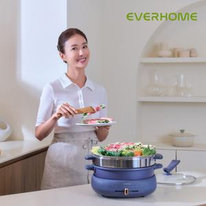 에버홈 오연수찜기 멀티쿠커 전기냄비 전기 전골 냄비 그릴 EV-MP8100