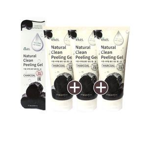 이켈 내추럴 클린 필링젤 숯 180mlx3개 각질제거제 스크럽 저자극