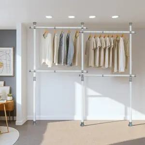 가화홈시스 굵은기둥 와이드 4단 옷걸이 행거 B3400