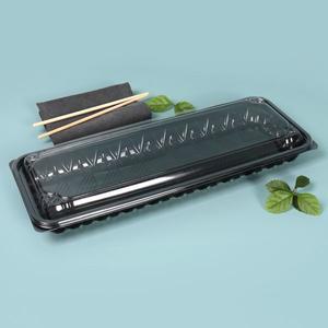 [해피팩][DL] KS-4015 일회용 장어구이 생선구이 포장 용기 블랙 300세트