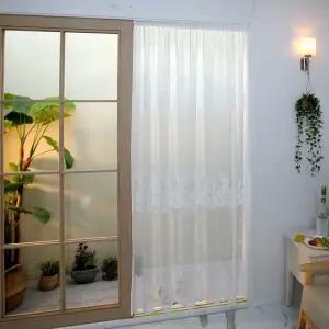 다하임 바람꽃 자카드 레이스 문가리개 커튼 85x130cm 압축봉 포함