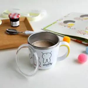 [텐바이텐]화이트 미피 논슬립 스텐 뚜껑컵