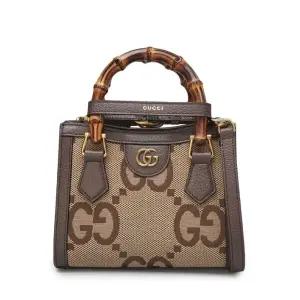 [중고명품] 브라운 자이언트 GG 수프림 다이애나 탑 핸들 미니 토트백