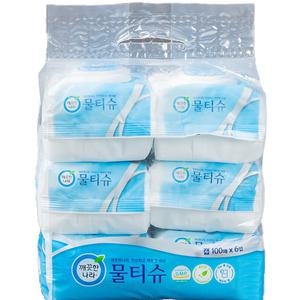 깨끗한 나라 페퍼민트 물티슈 100매 6입