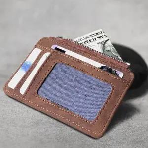 브라운 카드지갑 남자 인조가죽 카드홀더 인조가죽 브라운 카드홀더