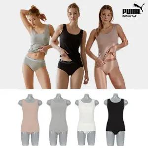 (이월한정)[푸마] 부드러운 코튼 노라인 브라탑+팬티 2종 세트 택일