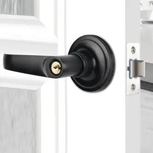고품질 방문손잡이 열쇠형 두꺼운문 도어락 목문용손잡이 (WE5C1EF)