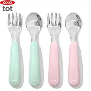 옥소 토트 유아용 포크 스푼 세트 자기주도 이유식