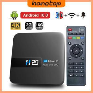 셋톱 박스 HONGTOP H20 스마트 TV 안드로이드 10 0 미디어 플레이어 3D 플레이 스토어 초고속 1080P 2GB 16GB 4K HD H 265