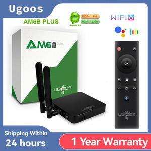 셋톱 박스 UGOOS AM6B 플러스 TV 4GB 32GB Amlogic S922X J 2 2GHz 안드로이드 9 0 5G 와이파이 블루투스 4K HD 미디어 플레이어 스마트