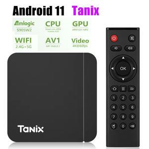 셋톱 박스 스마트 TV 안드로이드 11 Tanix Amlogic S905W2 AV1 BT5 0 2 4G 및 5G 듀얼 와이파이 4K HD 홈 스트리밍 비디오 미디어 플레이어