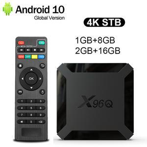 셋톱 박스 안드로이드 10 0 고속 스마트 TV Allwinner H313 쿼드 코어 4K VS X96 미니 빠른 2GB 16GB 핫 X96Q