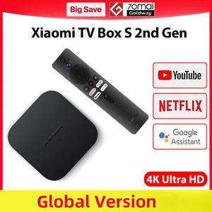 셋톱 박스 샤오미 미 TV S 2 세대 글로벌 버전 구글 4K 울트라 HD 쿼드 코어 블루투스 스마트 2GB 8GB DDR3 와이파이 컨트롤
