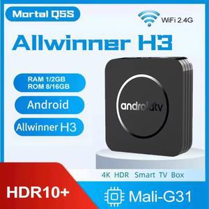 셋톱 박스 글로벌 버전 안드로이드 스마트 TV Mortal Q5S 4K CPU Allwinner H3 지원 Mali G31 2 4G Wifi 16GB 8GB 메모리