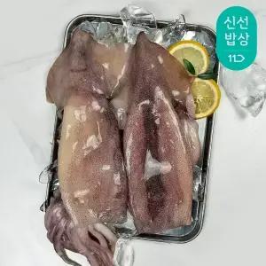 [품질보장] 청년 손질 통 오징어 320X4팩 (총 8미) 2마리씩 소포장