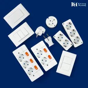 광명전기 국산 노출 콘센트 접지 플러그 매입 전기 스위치 커버 1구 2구 3구 220V