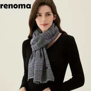 [롯데백화점]레노마 캐시미어혼방 남,여공용 체크머플러FRO211O