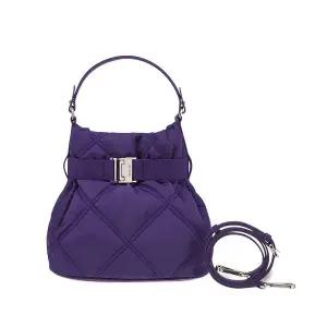 [아비투먼트]벨티드 퀼팅 버킷백 - 퍼플