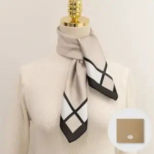 [선물박스] 센느 사각 배색 쁘띠 미니 스카프 3종