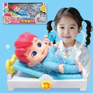 핑크퐁 베베핀 병원놀이 작동 완구 청진기 세트