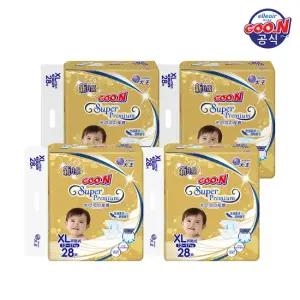 [군 기저귀] 프리미엄 밴드 특대형(XL) 28P x 4팩