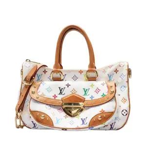 [중고명품] 화이트 멀티컬러 모노그램 리타 토트백