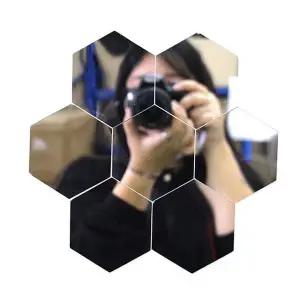 특이한미러 육각 아크릴 거울 12P WFHD46Y