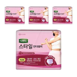 디펜드 스타일 언더웨어 여성 초슬림 중형 10매X4팩 걱정없는 하루 특허소취 냄새 제거