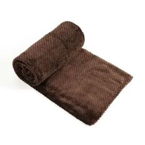 고품질 극세사 이불담요 150x200cm 브라운 무릎 발열 심플 차량용 무릎 이불 (WFHRZ9C)