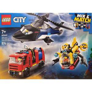 레고 시티 헬리콥터 소방트럭과 잠수함 리믹스 60462
