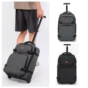 찐굿 롤링백팩 여행 트롤리 가방 기내용 소프트 캐리어 TSA 자물쇠