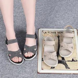 여자 빅사이즈 스포티 엑스 밴딩 스트랩 샌들