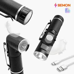 90도 각도 조절 충전식 손전등 55g 초경량 LED 써치라이트 자석 부착 C타입