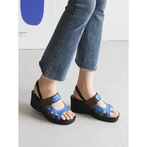 [하프클럽/]국내제작 콤비 밴딩 웨지샌들 6.5cm_25S374