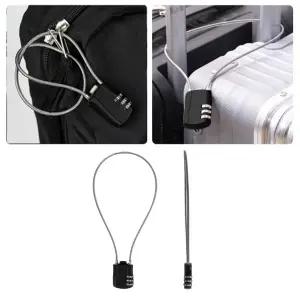 유럽여행자물쇠 해외 여행용 가방 캐리어 케리어 도난 방지 일체형 와이어 자물쇠 고리 로프