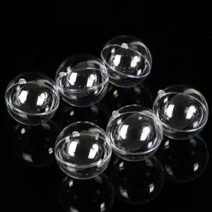 투명 플라스틱 볼 6cm6p 원형 장식용 빈캡슐 케이스 (WFHKARV)