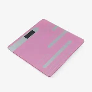 디지털 체중계 핑크 고무패드 논슬립 정밀 강화유리 (WFHH37I)