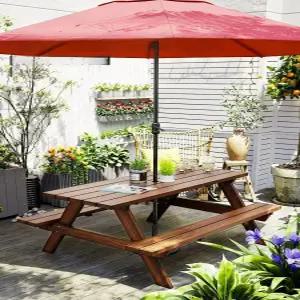 야외테이블 세트 파라솔 옥상 피크닉 편의점 테이블