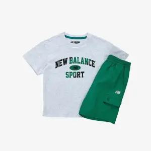 M 키즈트레이닝세트 PQC NK9YF2113U-AA ESSENTIAL 로고 포인트 반팔 셋업