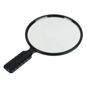 체크무늬 손잡이 원형 손거울-대 약17x27cm 원형거울 핸디거울 예쁜거울 손잡이거울