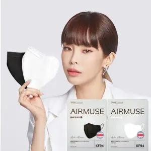 [아텍스][KF94세트]에어뮤즈 보건용마스크(화이트/블랙) 100매