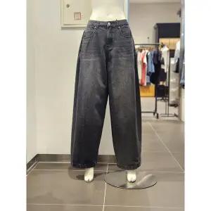 [클라이드앤](김해점)[클라이드 frank stone] 여성 와이드 벌룬 블랙 데님팬츠 FPCDP896F