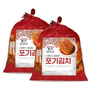 종가 중부식 포기김치 10.4kg 종갓집 중부식 배추김치 홈쇼핑구성  (5.2kg X 2)