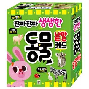 아이키움북 진짜 진짜 생생한 동물낱말카드 유아도서