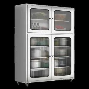 스텐그릇장 급식소 이동식 다용도 도어 양문 하부장 대형문 수납장