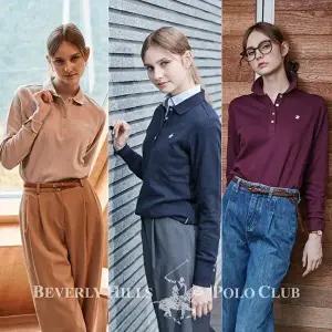 [비버리힐즈폴로클럽]여성 코튼 블렌드 카라 티셔츠 3종