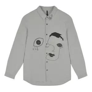 [닥터퍼니스트]닥터퍼니스트 면 패치워크 셔츠 그레이 FJCMBC03A