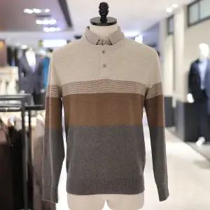 [대구백화점] [트레몰로]남성 가을 블록배색 레이어드 니트(BP3F8501-A)