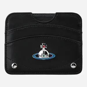 비비안 웨스트우드 5F 54030002U L001L N403 나파 레더 하프문 카드 지갑 블랙